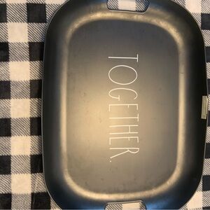 Rae Dunn Black Tray with 'Together' Inscription